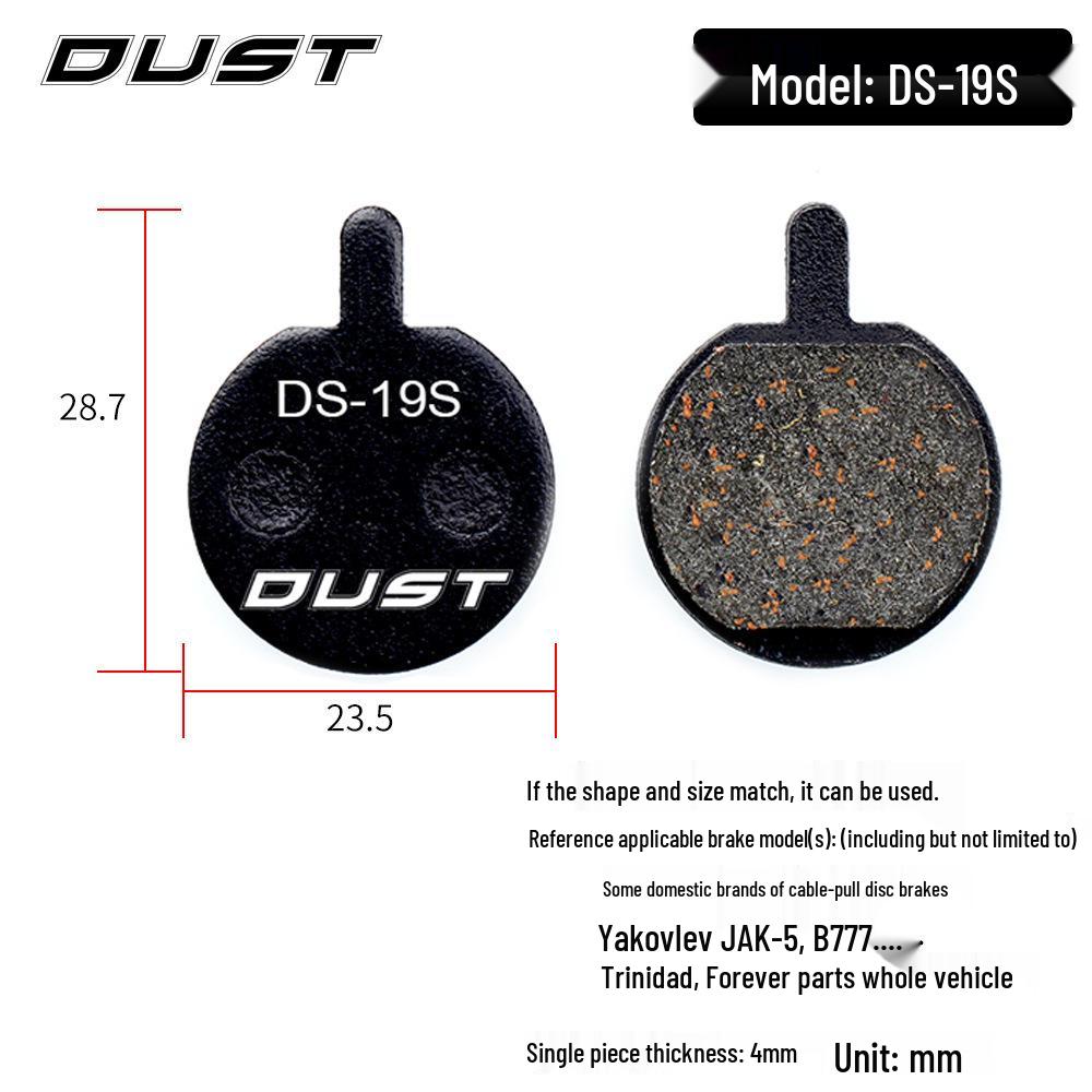 DUST Semi-Metallic Resin Disc Brake Pads for M446 E3 M355 Mountain Bikes