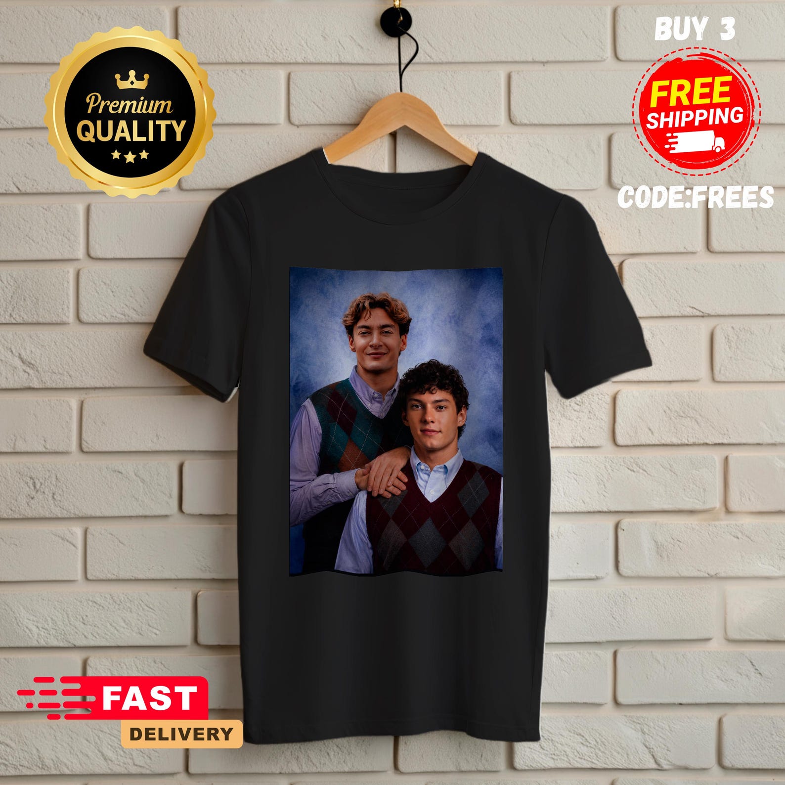 Kimi Antonelli and George Russell Shirt, Funny F1 Driver Retro Portrait Tee, Step Brothers Inspired Tee, Formula 1 Racing Fan Gift T-Shirt 3XL