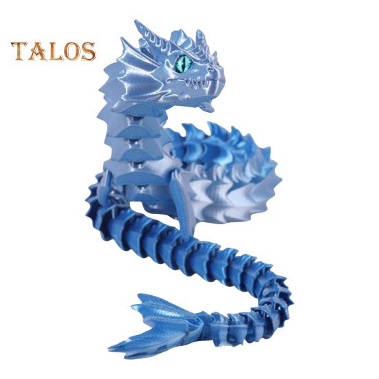 

3D Printed Dragon Ornament Articulated Dragon Toy Flexible Fidget Dragon Toy Desk Pet for Anxiety Relief Animal Collectors 45cm J