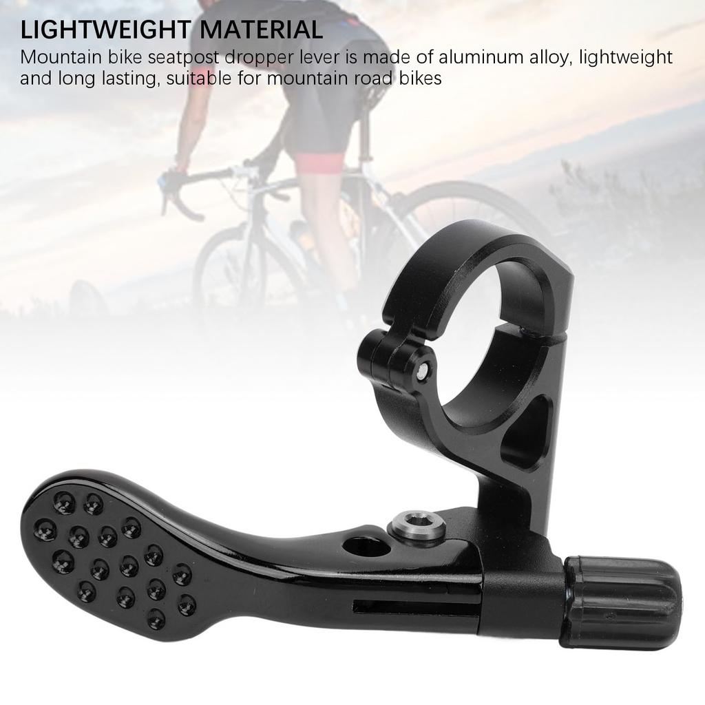 Mountainbike Sattelstütze Dropper Hebel Fernbedienungs-Kit Aluminiumlegierung Verstellbarer Griff Fahrradteile Schwarz