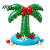 Durable PVC Holiday Stickers Christmas Toilet Lid Decal Tropical Coconut Tree Bathroom Stickers Island Easy Apply Decals Style Restroom Mural