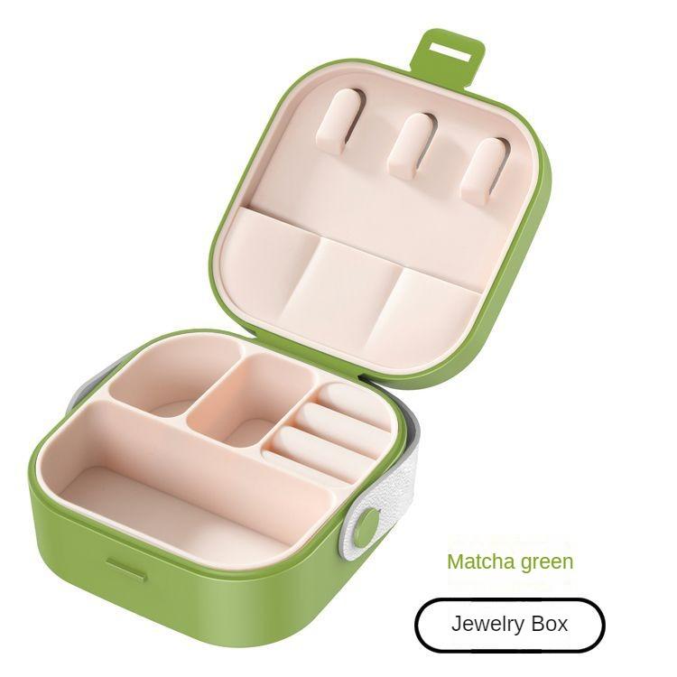 

Портативная шкатулка для украшений, кольцо, украшение, ожерелье, отделение для помады, многофункциональная коробка для хранения, симпатичная, портативная