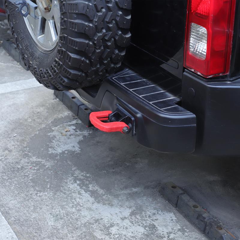 For Hummer H3 2005-2009 TPE Car front Iron Tow Hook Rescue Rear Trailer Hook Protective Decorative Accessories