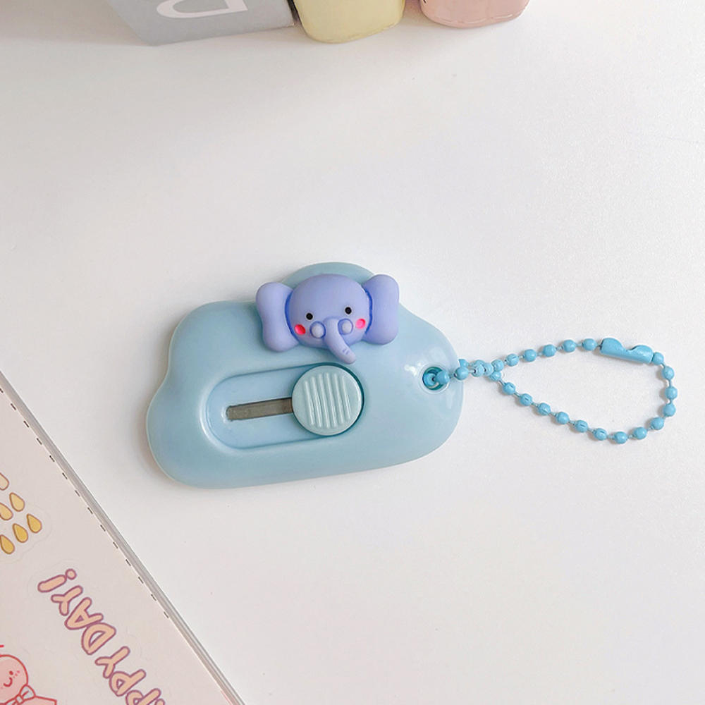 Cute Cartoon Bunny Art Utility Knife Mini Pocket Box Knife Paper Cutter Craft Wrapping Refillable Blade Stationery Cutter