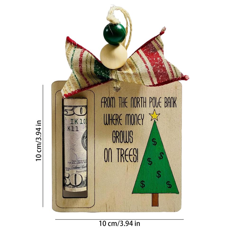 Christmas Money Holder Cute Holiday Tree Decorations Christmas Ornaments Pendant For Men Girls Friends Window