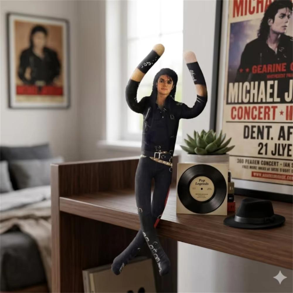 Păpușă Cosplay Michael Jackson Anime Jucărie de Pluș Figurină Umplută Păpuși Decorațiune Cameră Abstract Articulații Mobile Recuzită Cadou