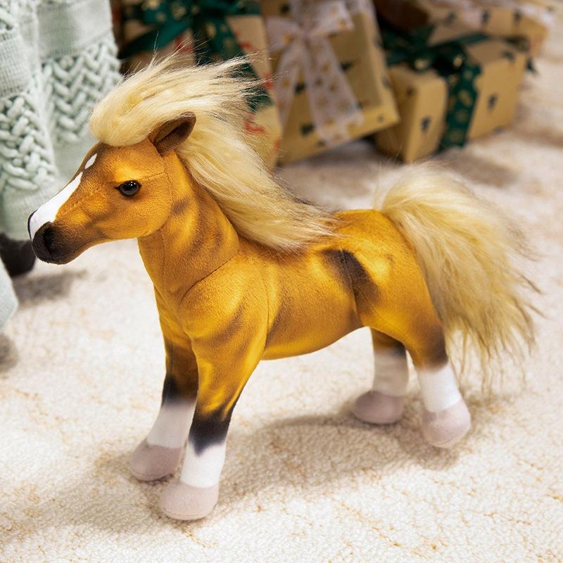 

Simulation pony stallion doll plush toy pony stand horse doll child company soothing rag doll 32*26cm（0.18kg）