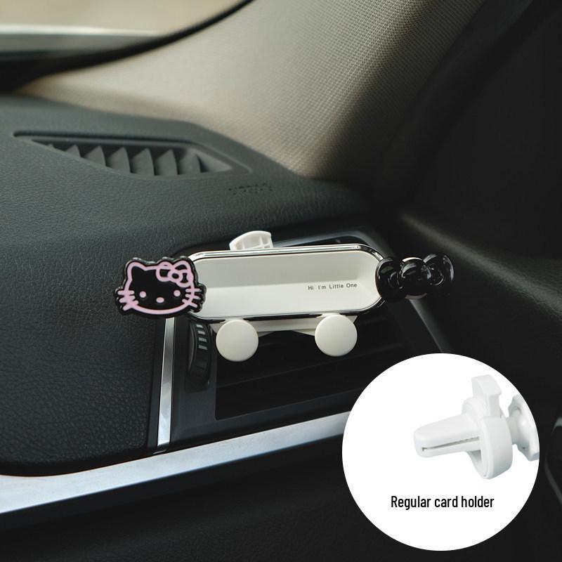 Bowknot Kitten Car Phone Holder: Multi-functional Air Vent Stand for Easy One-Hand Use