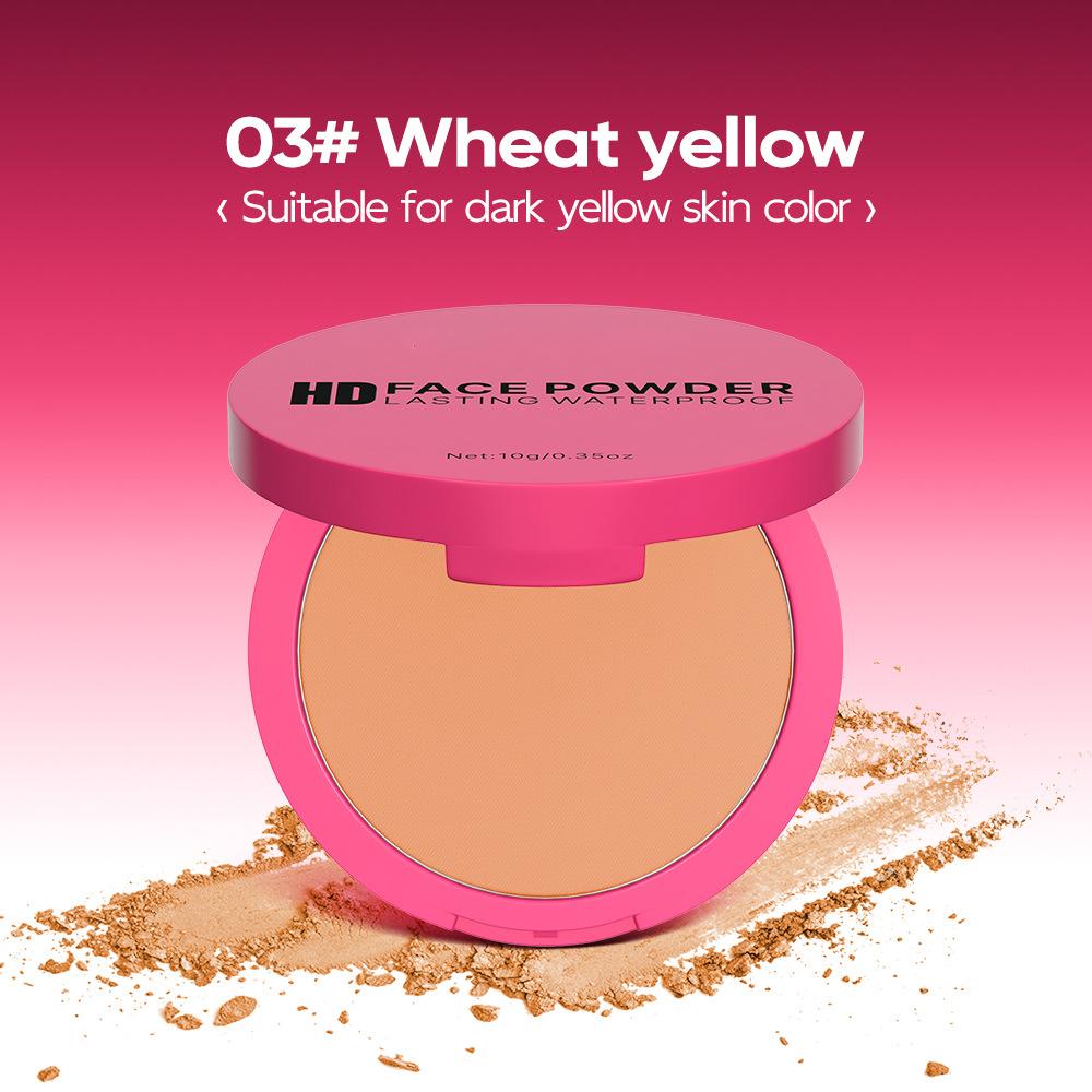 Natural Matte Pressed Powder Oil Control Brighten Whitening Face Base Foundation Compact Concealer Makeup Cosmetics