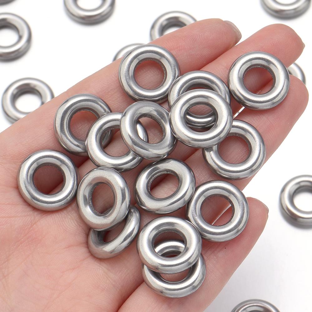 10Pcs 15×4mm Stainless Steel O-ring Round Buckle For Webbing Backpack Leather Craft Bag Parts Clasps DIY Connector Accessories