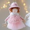 Cute Fiber Plush Cartoon Angel Xmas Tree Pendant Handmade Soft Santa Girl Pendant Home Decor