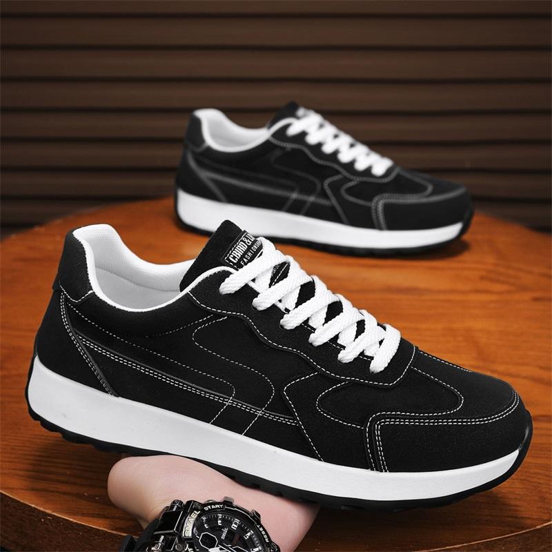 

Мужская мода, повседневная низкая обувь для скейтбординга, удобные кроссовки для мальчиков, студенты, трендовая мягкая подошва, классическая дышащая нескользящая спортивная обувь 39 чёрный