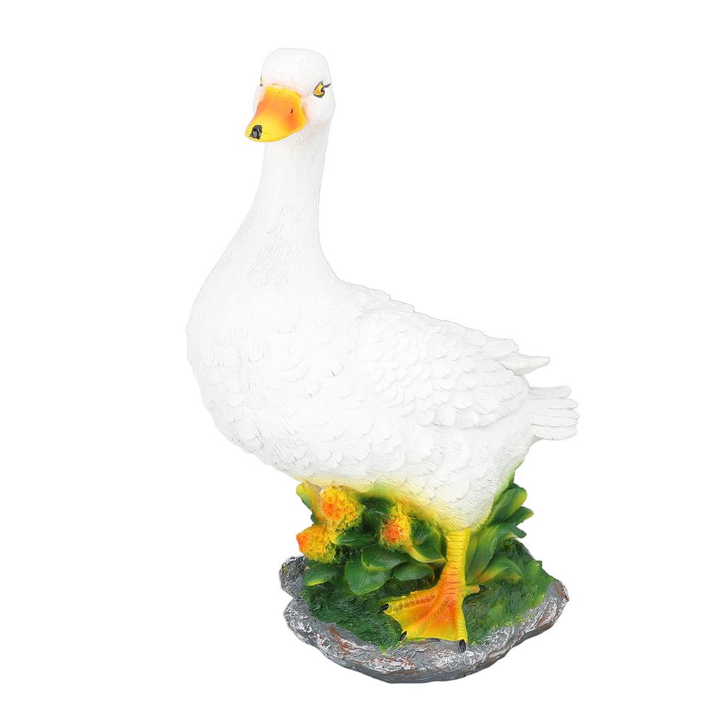 Entenfigur Dekoration Simulation Wasserdichtes Harz Tierskulptur Ornament für Garten Rasen M