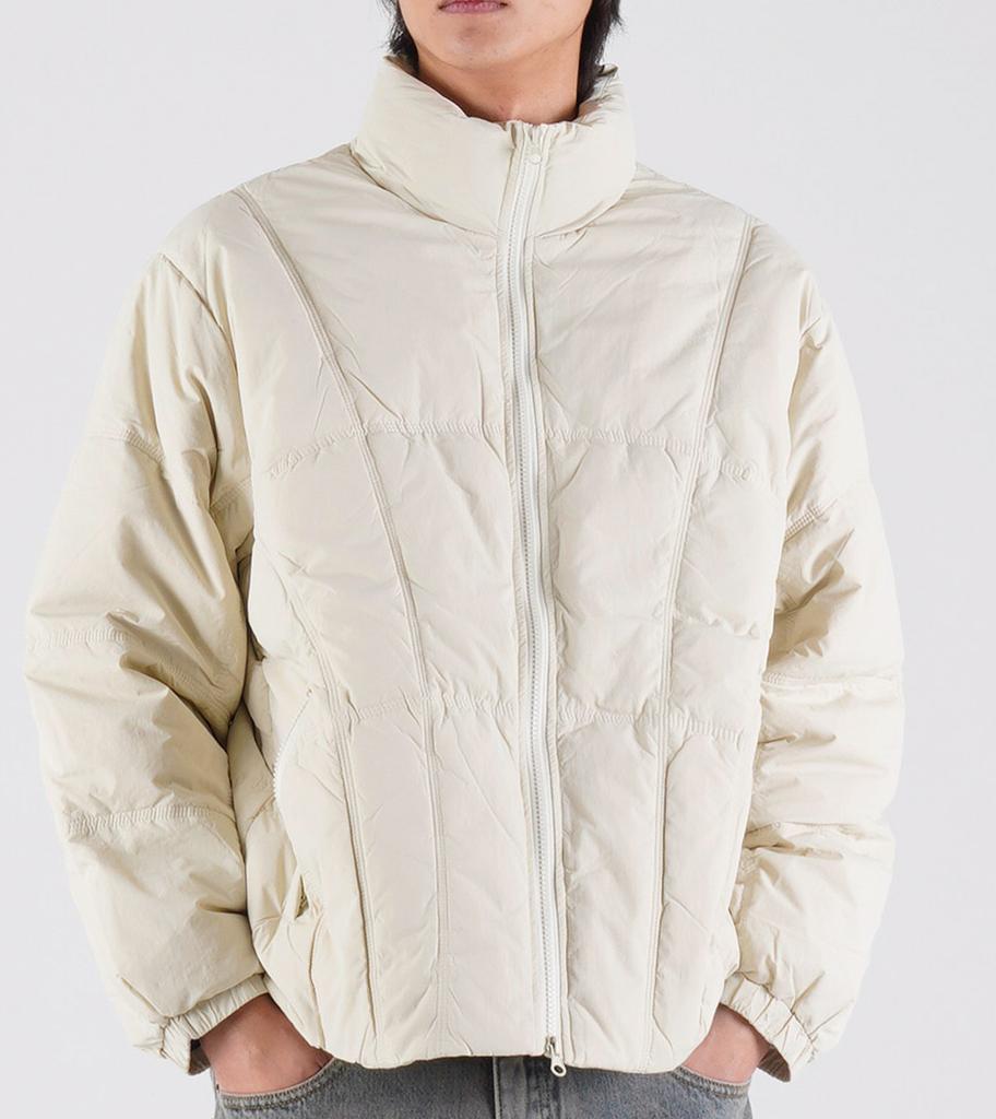 Button Seoul [Duck Down 80/20] Two-Way Lightweight Duck Down Quilted Jacket (Ivory)