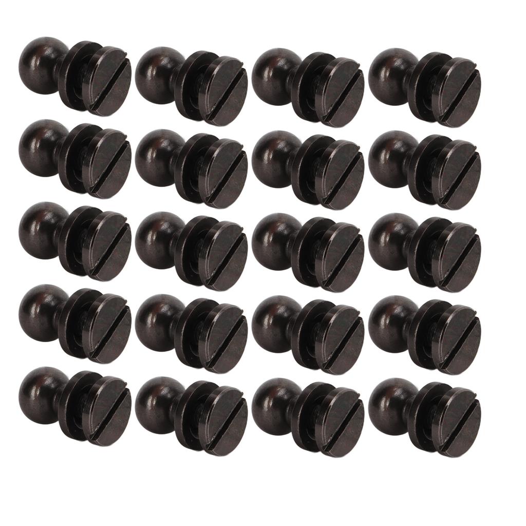 20set Brass Rivets Rust Resistance Round Head Screws Accessories for Handbags Shoes