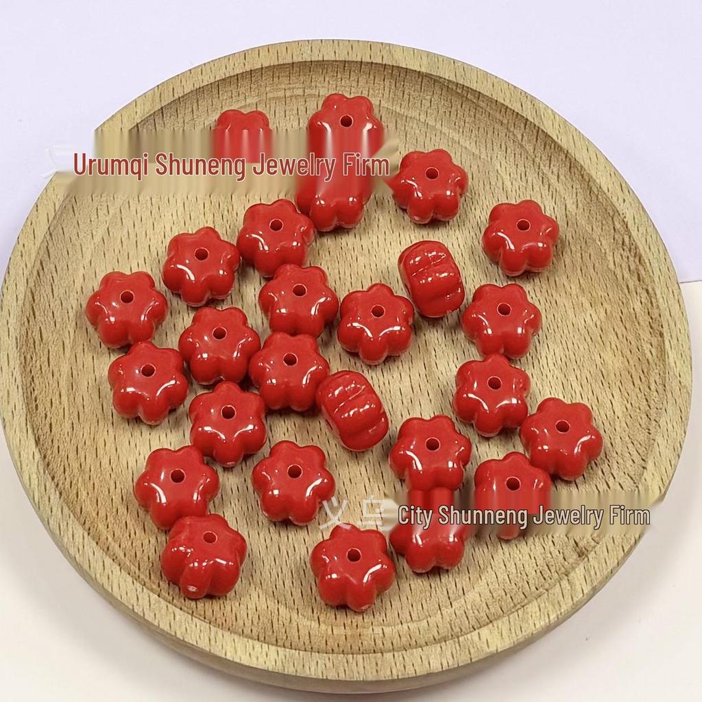 Acrylic Halloween Pumpkin and Flower Beads for DIY Bracelets and Phone Chains