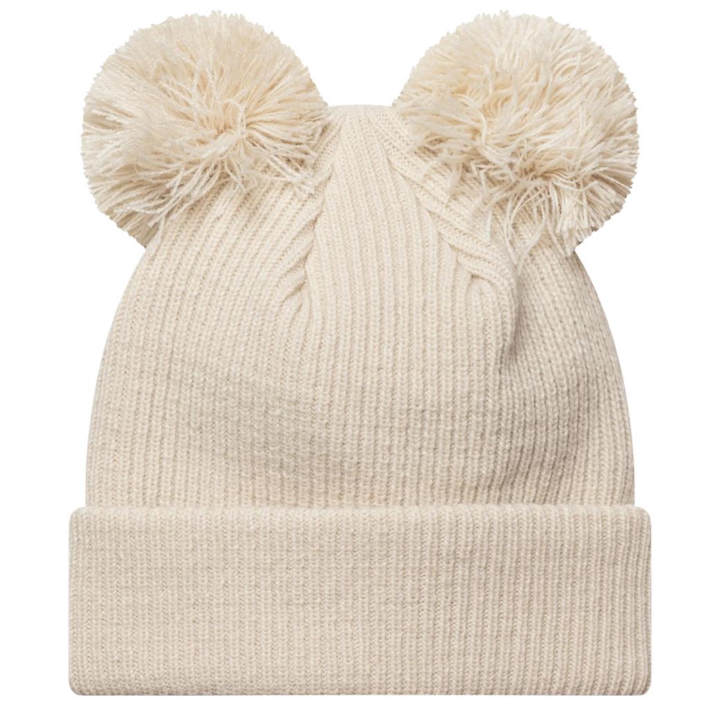 New Era Wmns Double Pom Beanie New York Yankees Hat, Womens Beige Cap