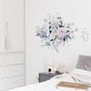 Romantische Blumen Wandaufkleber Heim Wanddekoration Wohnzimmer Schlafzimmer Aufkleber Literarische Wasserfarben Tapete Abnehmbare Aufkleber