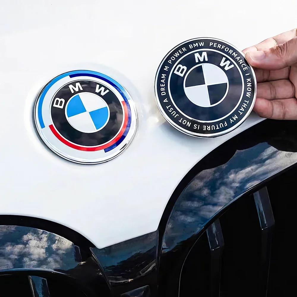 1pcs 74/82mm Car Hood Front Rear Trunk Emblem Badge Replacement Auto Modification Accessories For Bmw E46 E90 E60 F10 F30 E39 X5 blfg97