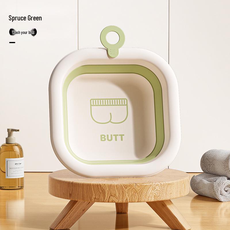 Newborn Portable Foldable Baby Washbasin - Thickened Plastic Infant Basin