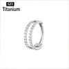 ASTM f136 Titanium Piercing Hinged Segment Septum Hoop Nose Rings Clicker Ear Cartilage Tragus Helix Conch Body Jewelry Earrings