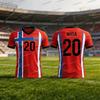 25/26 Camiseta de Noruega HAALAND Verano Hombre Camiseta Uniformes de Entrenamiento Deportivo Camiseta Transpirable Secado Rápido Camiseta de Aficionado Camiseta Mujer