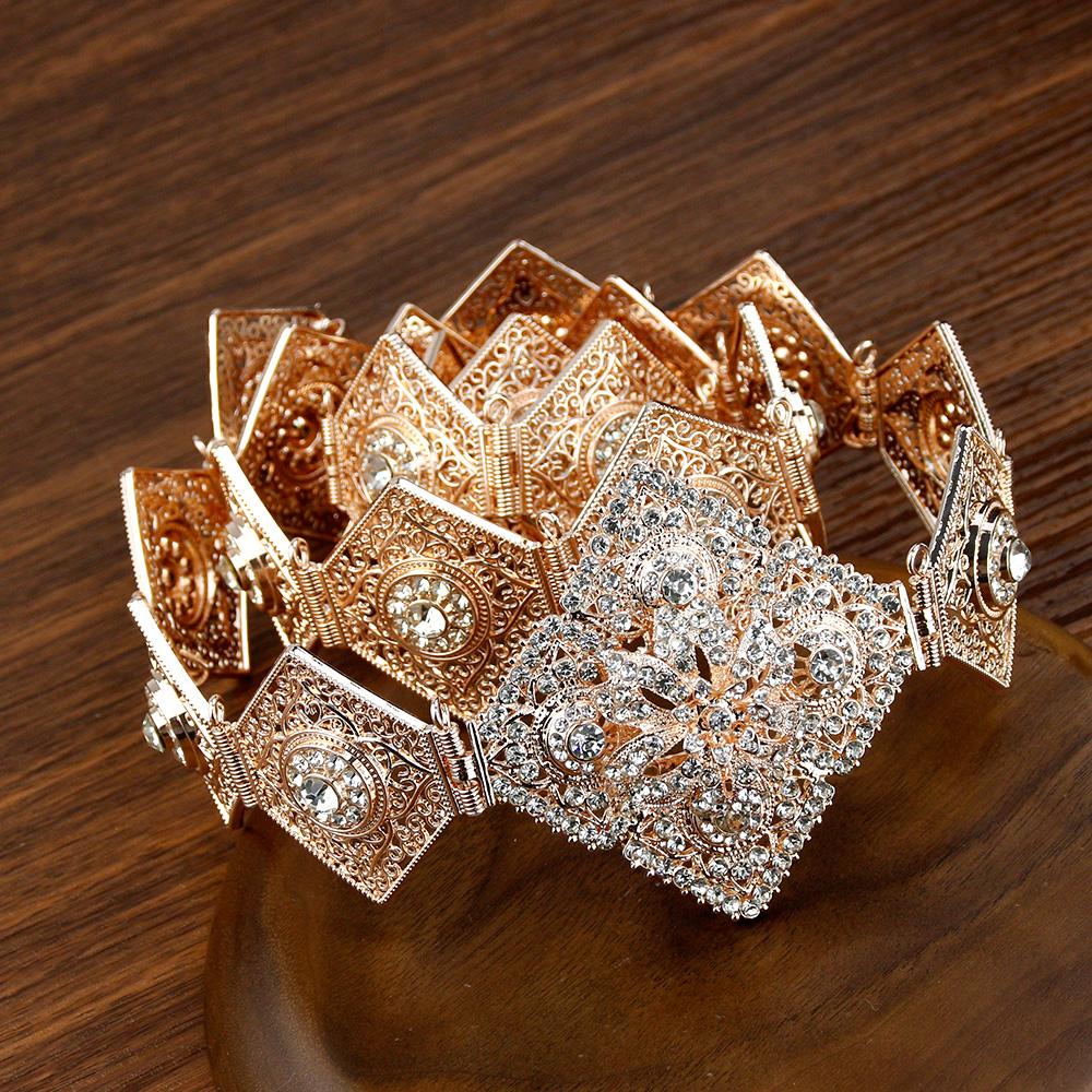 2023 French Gold Women's Belt Chain Crystal Metal Belt Wedding Belt Length Is Adjustable