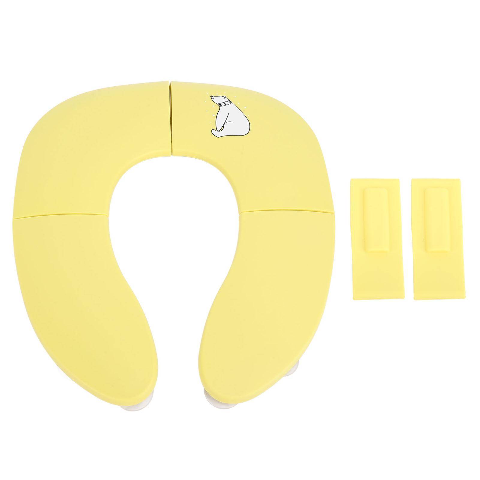 

Складной дорожный горшок для малышей, портативный, противоскользящий, с присоской, для обучения пользованию туалетом, Baby Fold Yellow