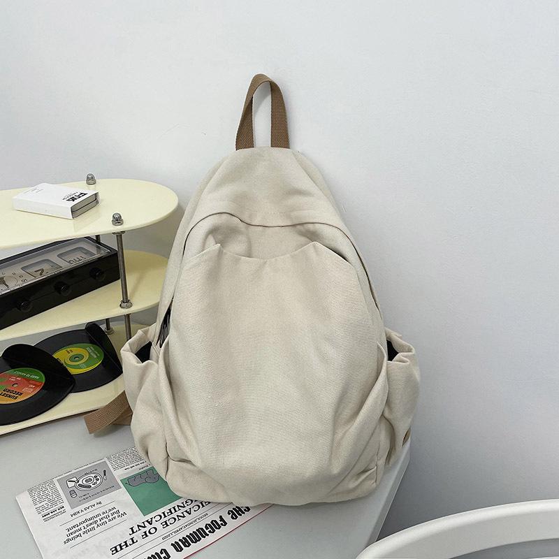 Retro Forest Canvas Backpack for Girls - Japanese Harajuku Style, Simple & Versatile for High School Students