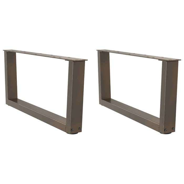 VidaXL V-shaped Coffee Table Legs, 2 Pieces, Natural Steel, 70 X (30-31,3) Cm 4012619