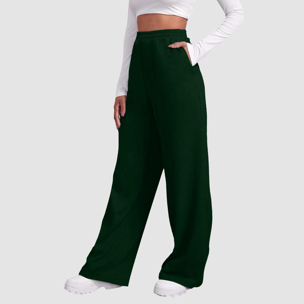 Baggy Womens Pants Women Fleece Lined Sweatpants Wide Straight Leg Pants Bottom Sweatpants Joggers Pants