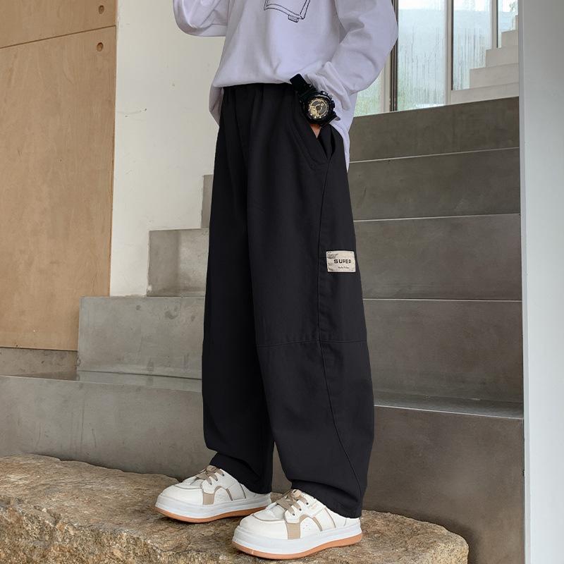 Pantalones Largos Cargo Casuales Lisos Sueltos para Niños