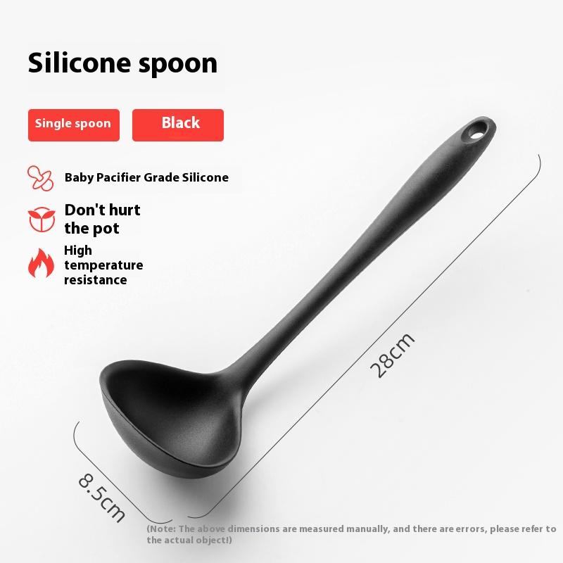 Set di Utensili da Cucina in Silicone per Alimenti Resistenti al Calore Utensili da Cucina Stoviglie Cucchiaio Spatola Cucchiaio Forato Spatola per Friggere