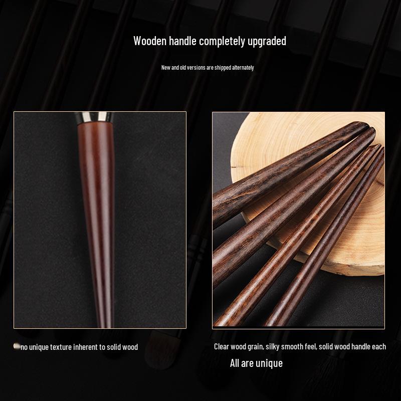 Wool Highlighting Makeup Brush Set - 24 Pieces: Includes MUF Series Concealer & Loose Powder Brushes