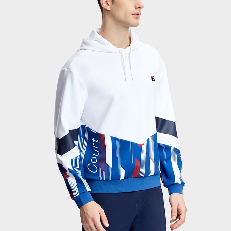 Fila 2023 Autumn New Fashion Casual Solid Color Hoodie Men Hoodies Standard-White A11M333205F-WT