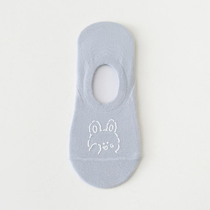Women's Summer Thin Shallow Mouth Breathable Silicone Non Slip Non Slip Heel Invisible Boat Socks