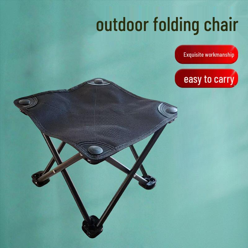 Portable Folding Outdoor Fishing and Camping Chair with Backrest and Oxford Cloth.