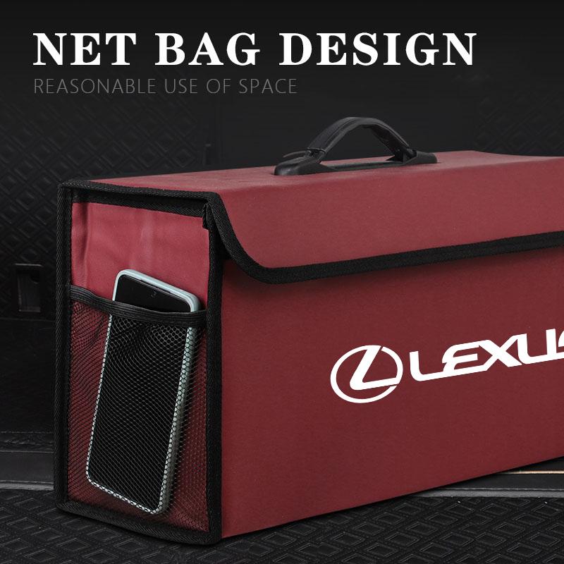 Auto Kofferraum Organizer Box Leder Faltbare Aufbewahrungstasche Für Lexus GS IS LS500h ES260 ES300h RX350h NX260 UX260 LM LC RZ450e TX RC CT