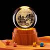 3D Earth Carved Night Light Ornament: Luminous Crystal Glass Ball Gift for Boys and Girls.