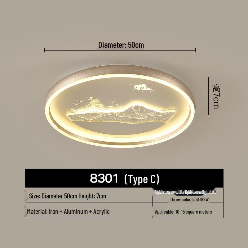 

European Minimalist Ceiling Light for Study & Bedroom – High-End Creative Home Lighting Design