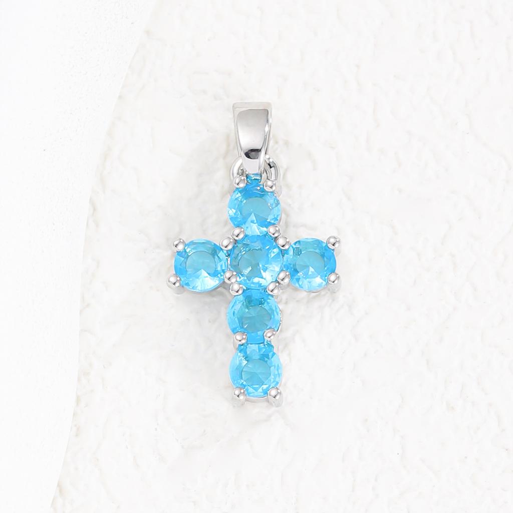 2025 New Stainless Steel Cross Necklace 18K Real Gold Plated Cubic Zirconia Christian Cross Charms Religious Pendant