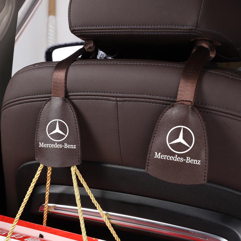 PU Leather Car Seat Back Hooks Universal Interior Accessories For Mercedes-Benz W108 W124 W126 W140 W168 W169 W176 W177 W20 ZF8