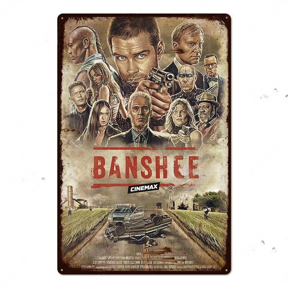 Vintage TV Movie Metal tin Signs decor Metal Plaque Posters Tin Sign Wall Decoration for Cinema Man Cave Bedroom Wall Home Decor