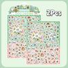 2/3Pcs Cartoon Cute Retro Mini Animal Stickers Handbook Notebook Planner Diary Series Decorative Memo Paper Cutting Film Decals