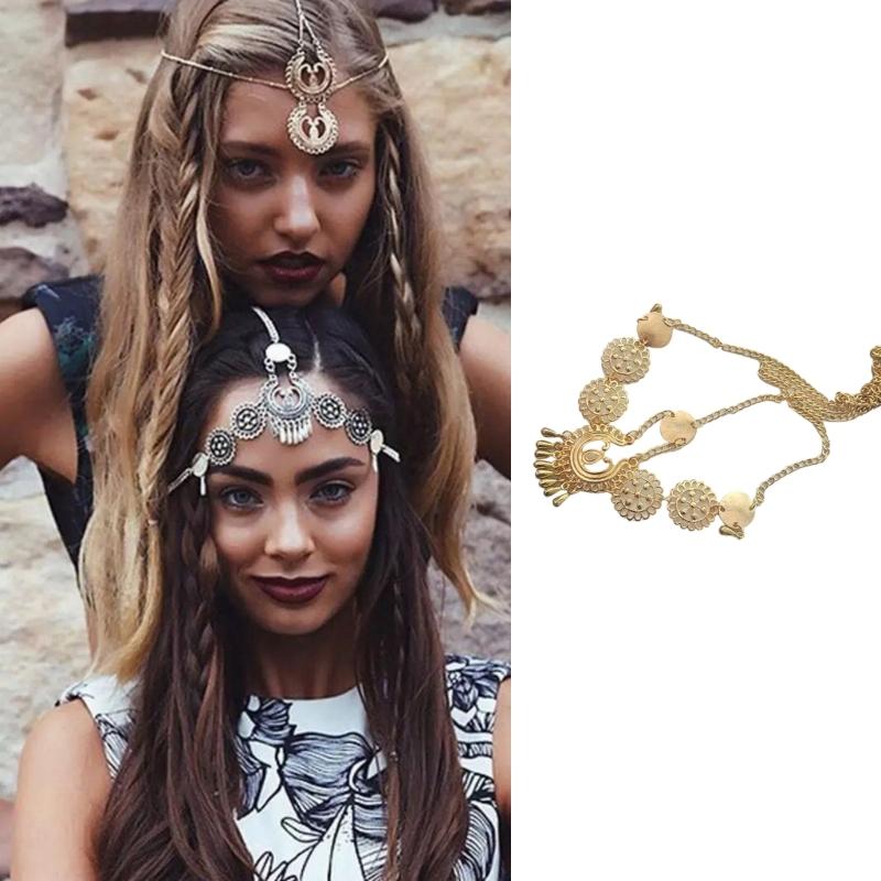 Heads Chain Jewelry Festival Prom Costume Hair Accessories Fashion Headbands Bohemian Headpieces for Bride Flower Girl