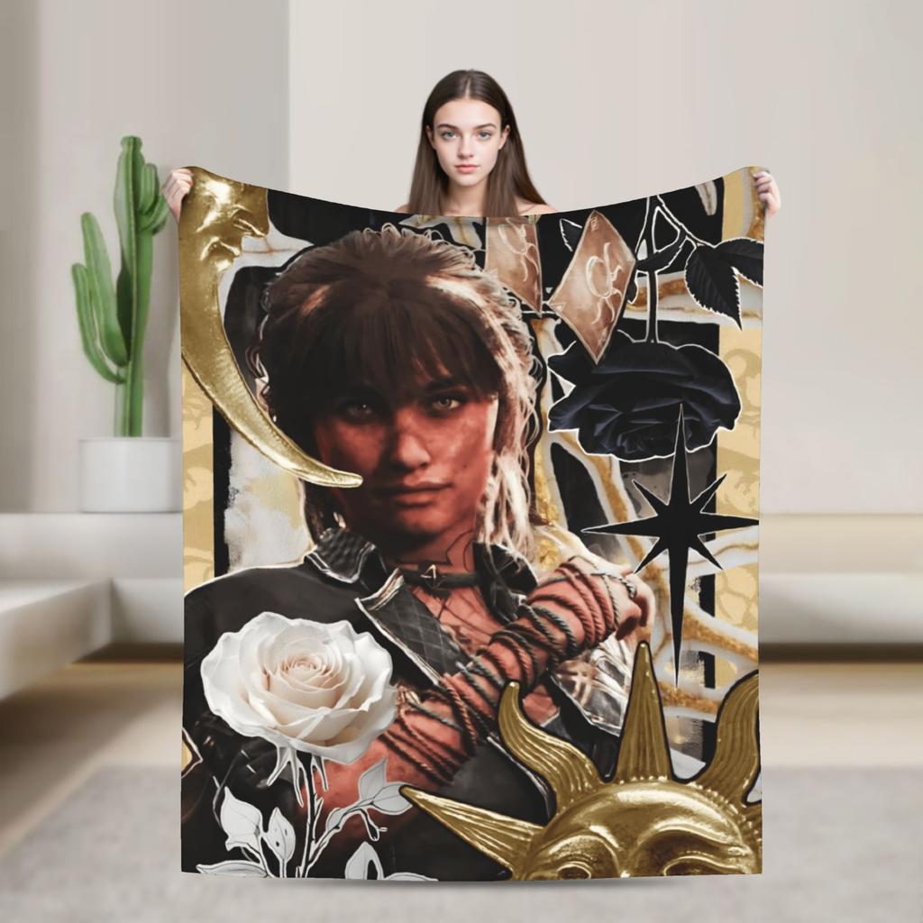 Warm Soft Blankets Airplane Travel Clair Obscur Expedition 33 Game Bedding Throws Flannel Bedspread For Home Decor Sofa Bed