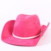 Popular European and American Classic Suede Western Cowboy Hat, Men's and Women's Fashion Big-brimmed Top Hat Shade