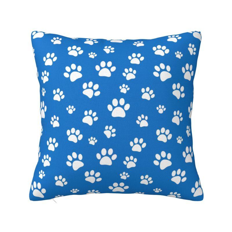 Colorful Animal Footprint Dog Paw Prints Cushion Cover cm Velvet Throw Pillow Case for Living Room Bedding Sofa Pillowcase