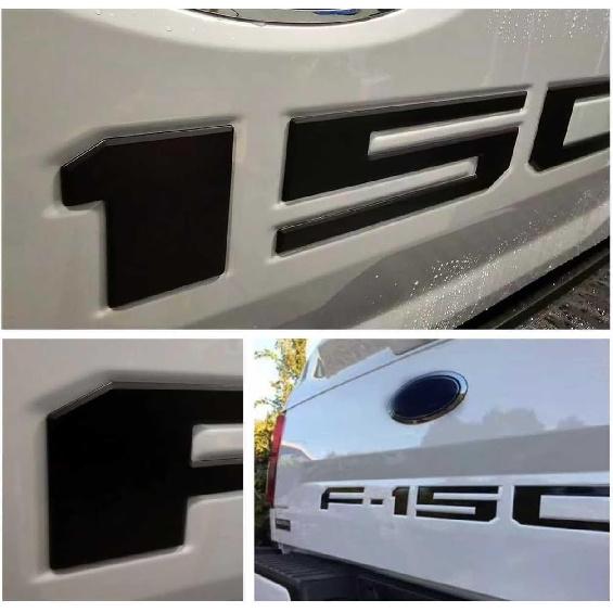 F15 Tailgate ert Letters for -2025, 3D Raised Tailgate Decals with Strong Adhesive, Durable ABS Plastic Emblems, Easy tallation, Matte Black, 150