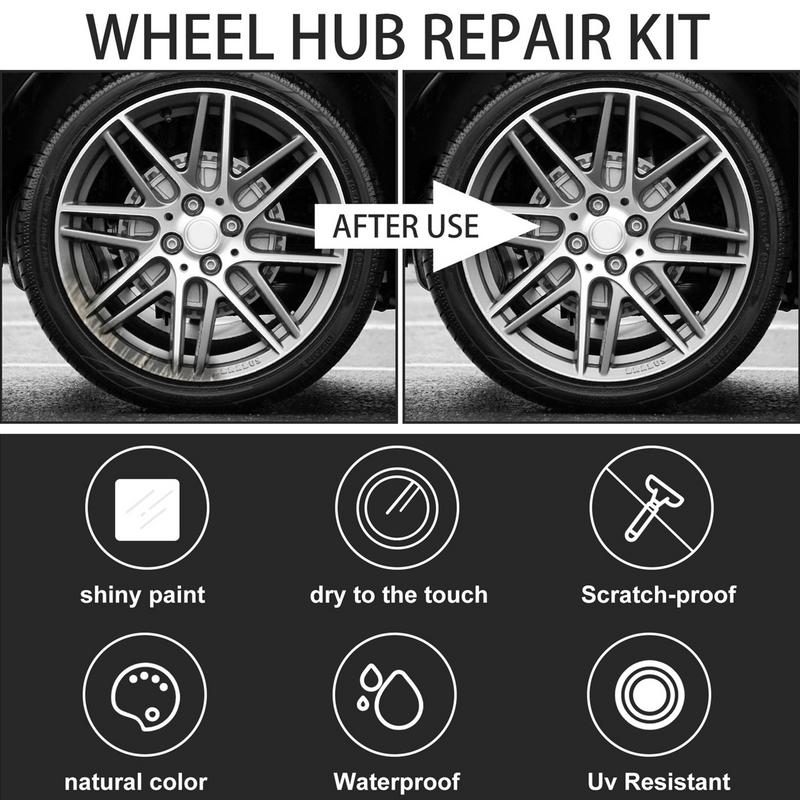 Car Rim Care Wheel Restoration Repair Kit Paint for Discs Alloy Rim Scrapes Scratches Remover Car Rim Repair Clean Motorcycle
